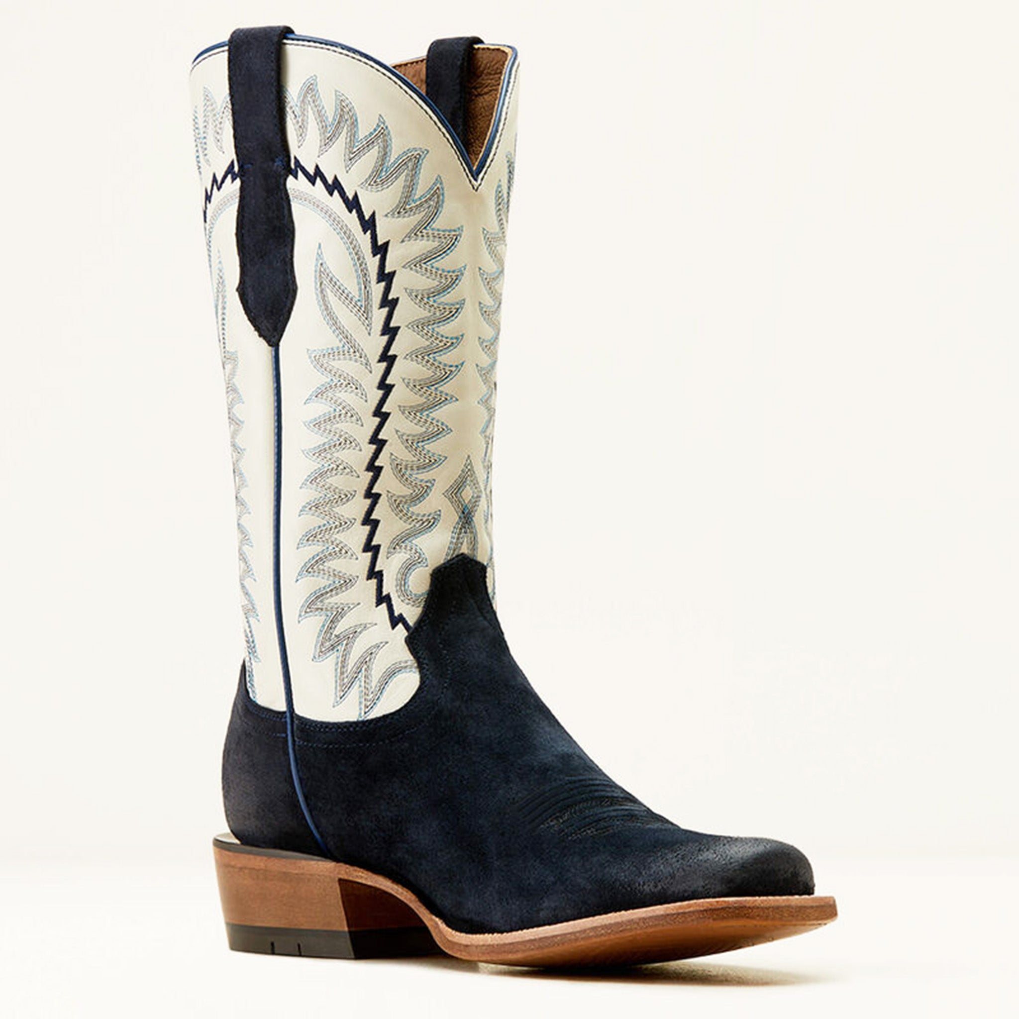Ariat Men's Futurity Time Western Boots - Blue Roughout Leather for Cowboy Riding & Country Fashion