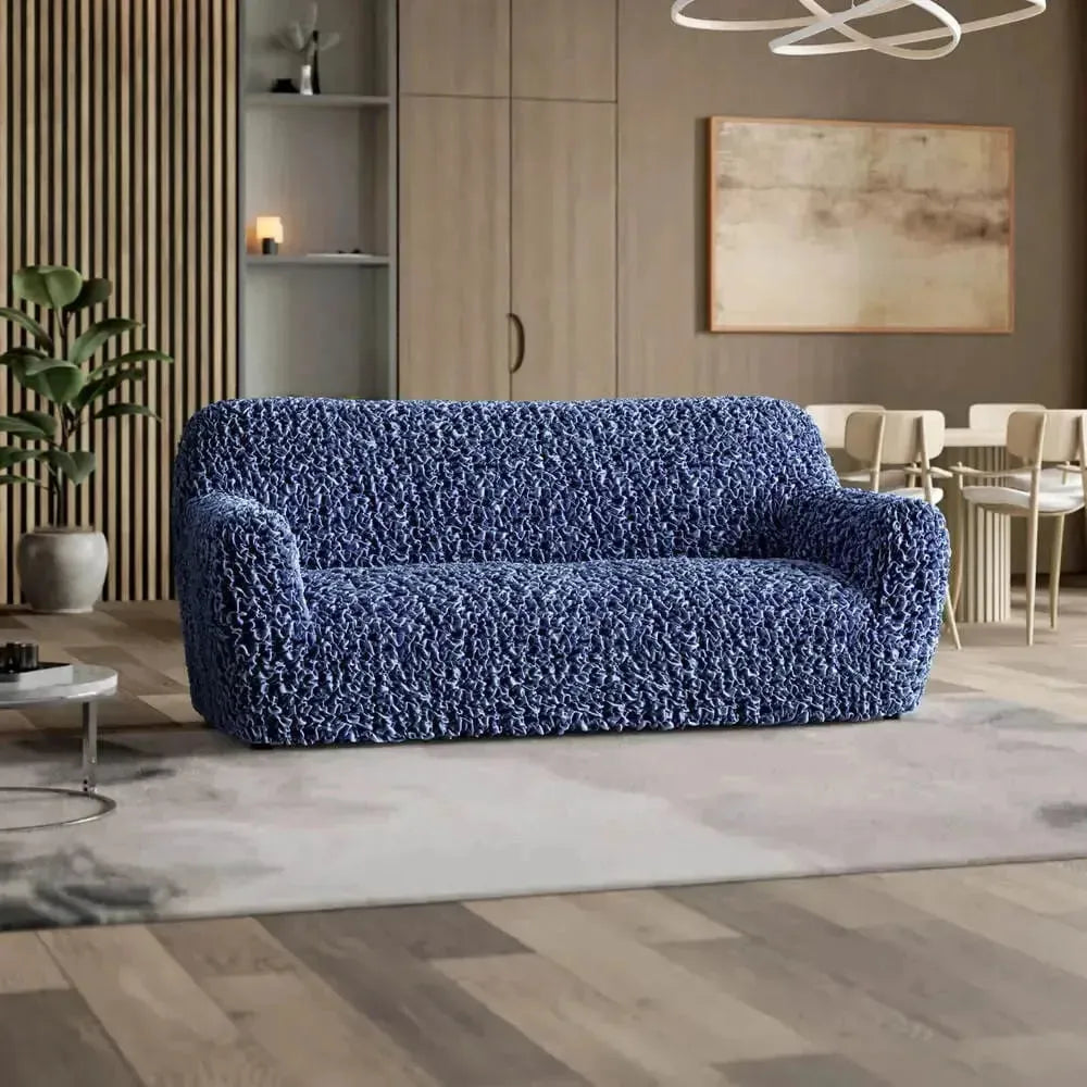 Fuco Velvet 3 Seater Sofa Slipcover - Soft Stretch Couch Cover for Living Room, Home Decor & Furniture Protection