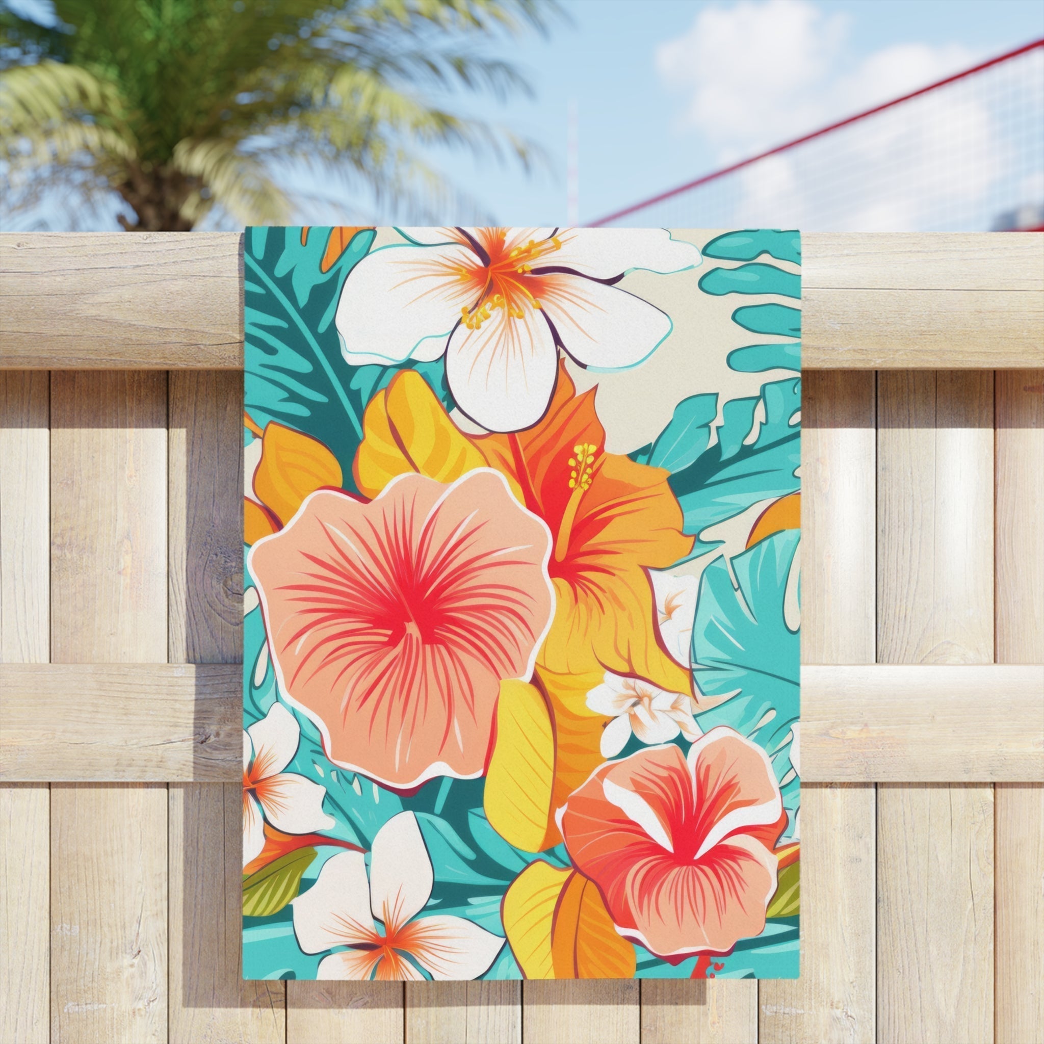 Premium Flowers Beach Towel - Large, Soft & Absorbent Quick-Dry Towel for Pool, Beach, Yoga & Travel - Floral Design