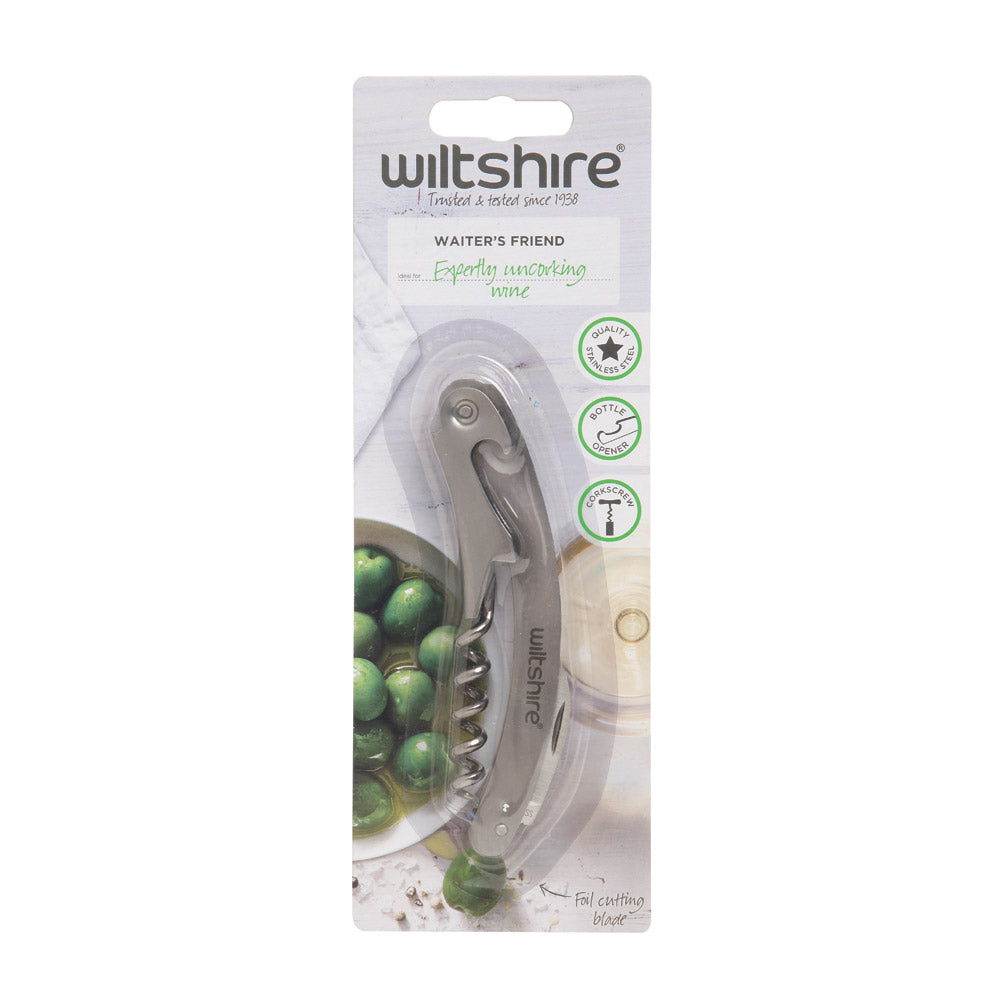 Waiter's Friend Corkscrew - Professional Wine Bottle Opener with Foil Cutter & Lever for Easy Opening - Perfect for Restaurants, Bars, Home Use & Wine Enthusiasts