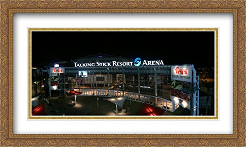 Talking Stick Resort Arena 40x24 Gold Ornate Framed Art Print - 2x Matted Stadium Series Wall Decor for Sports Fans & Home Office