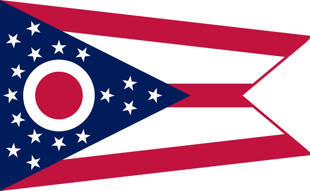 Ohio State Buckeyes Flag Letterpress Art Print - 24x36 Inches, Signed by Print Master - Vintage Wall Decor Poster for Home, Office & Game Room - Perfect for Fans & Collectors