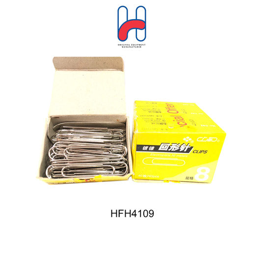 50mm Paper Clips - 5 Boxes/Pack (HFH4109) - Strong Metal Clips for Office, School, and Home Organization