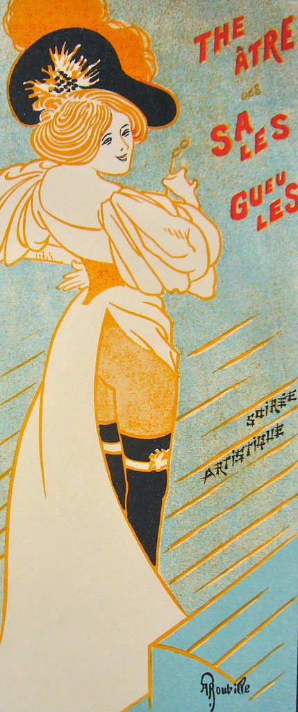 1897 Original French Art Nouveau Poster - Les Programmes Illustres, Theatre de Sales Gueules by Roubille | Vintage Art Decor for Home, Office & Theater Lovers