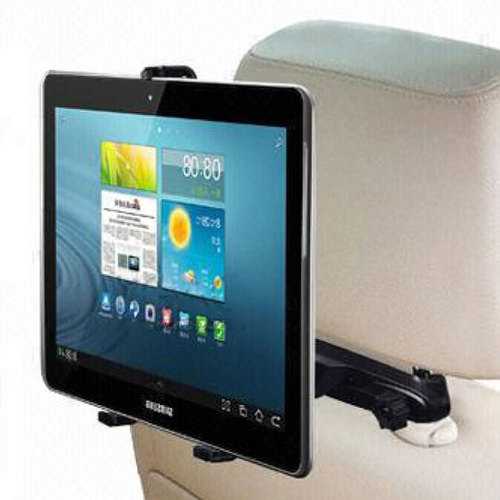 Adjustable Car Headrest Mount Holder for iPad Tablet - Secure Back Seat Stand for Kids Watching Movies on Road Trips