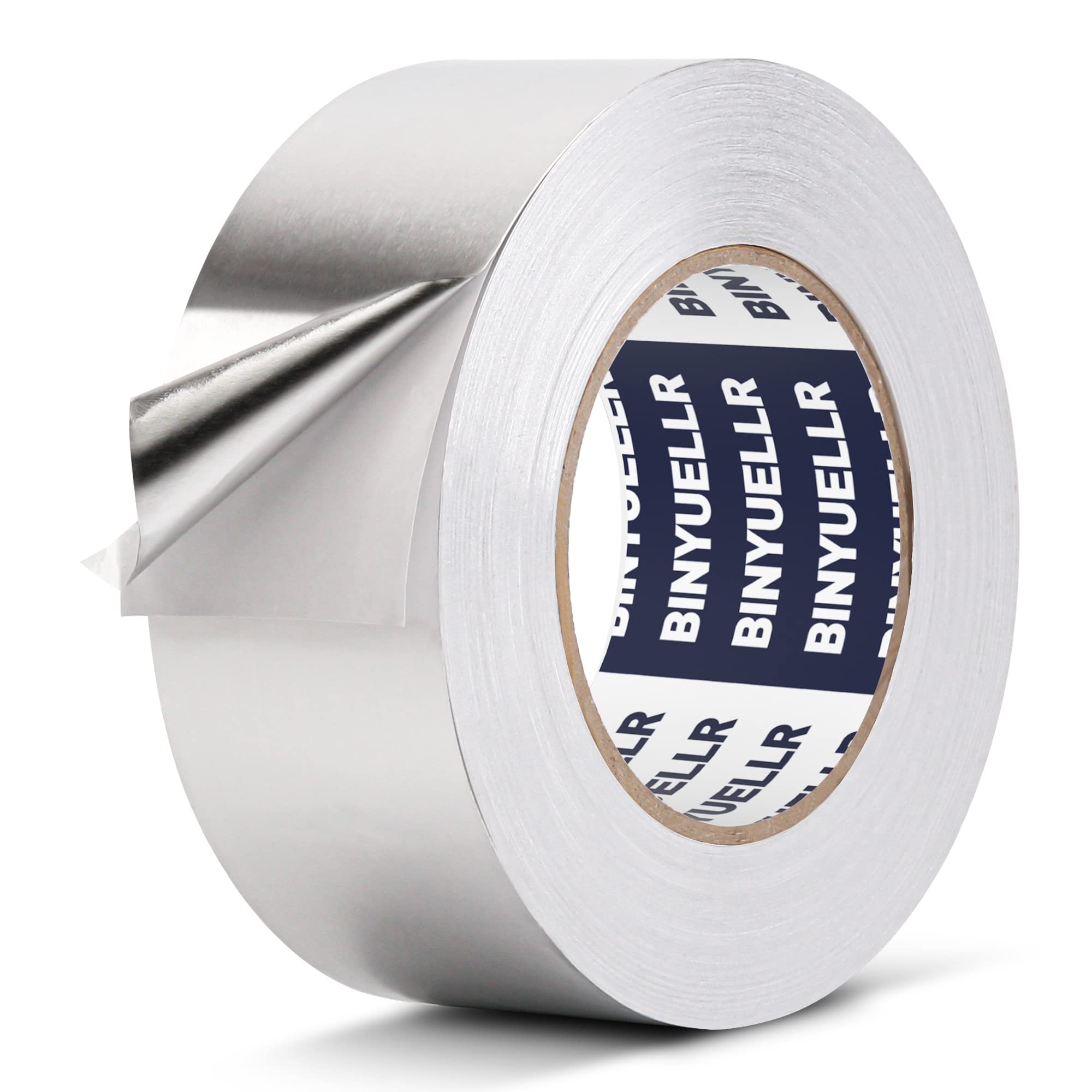 2 Inch x 164 Feet Heavy Duty Aluminum Foil Tape - HVAC Silver Metal Duct Tape for Heat Insulation, Air Duct Sealing, Dryer Vents & Metal Repairs | Perfect for HVAC Systems, Home Insulation & DIY Projects