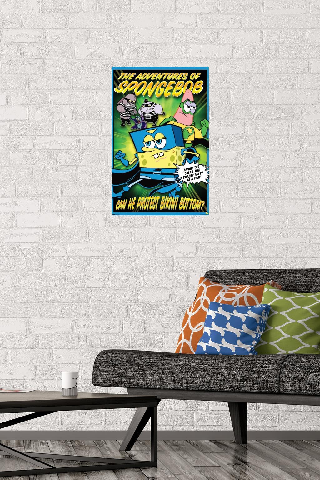 Trends International Nickelodeon SpongeBob SquarePants Funny Wall Poster - 14.725 x 22.375 Inches, Premium Unframed Home Decor for Kids Room, Living Room, or Office
