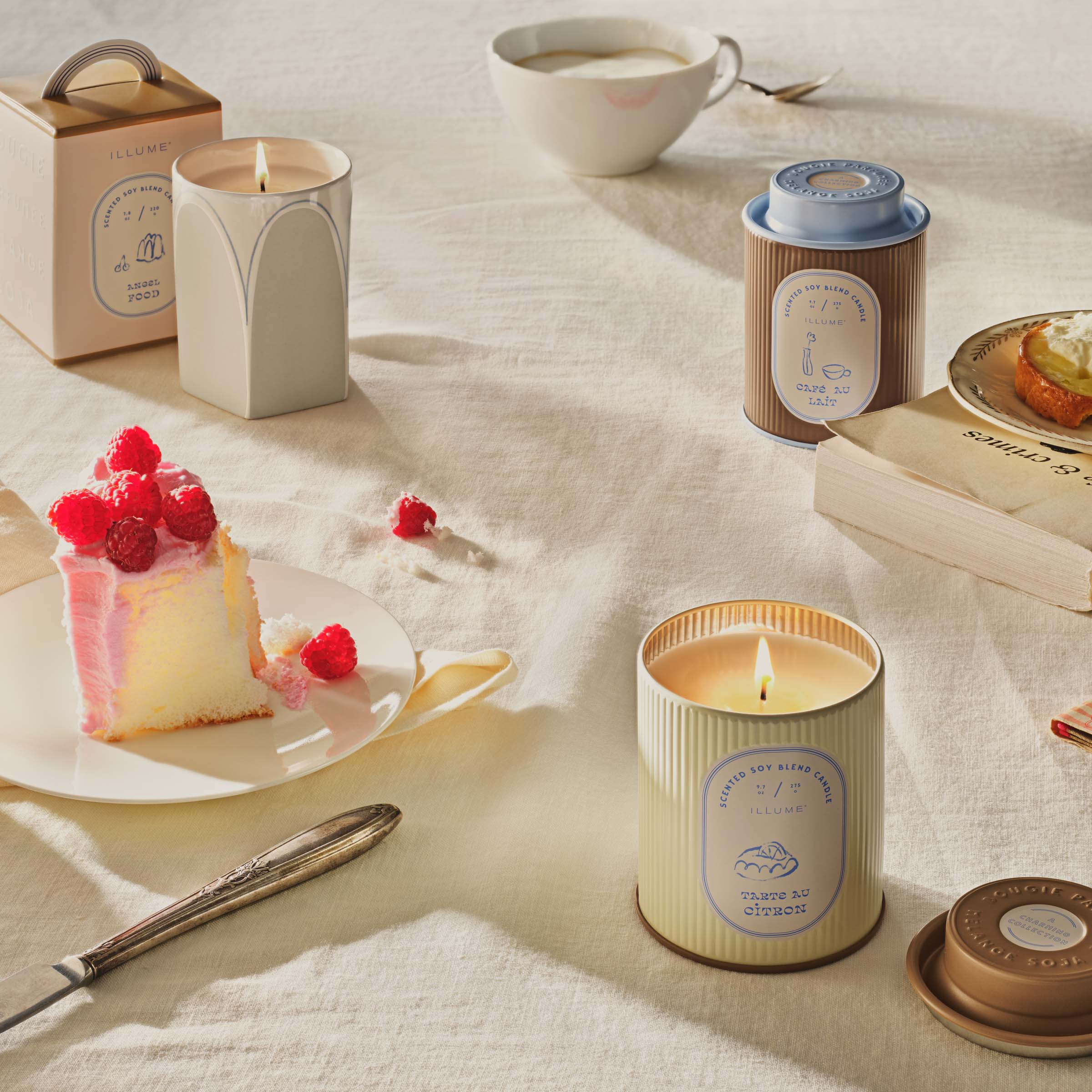 Angel Food Petite Boxed Ceramic Candle - Scented Soy Wax Candle for Home Decor, Gifts, Relaxation & Aromatherapy | Perfect for Living Room, Bedroom, Bathroom & Office Spaces