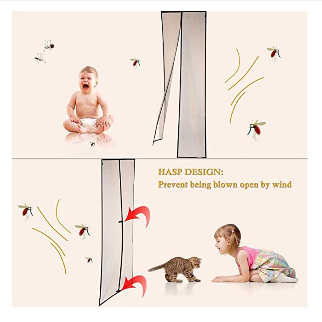 Heavy Duty Magnetic Screen Door - 85x210cm (33x83in) Ultra Seal Automatic Closing Mesh Curtain with Strong Magnets - Perfect for Mosquito & Bug Protection - Ideal for Patio, Deck, and Home Entryways