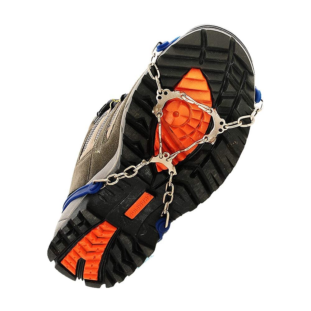 KINDOYO 6 Teeth Crampons - 2 Pairs Ice Cleats for Snow Walking & Hiking | Non-Slip Traction for Shoes & Boots | Perfect for Winter Sports, Ice Fishing & Mountain Climbing