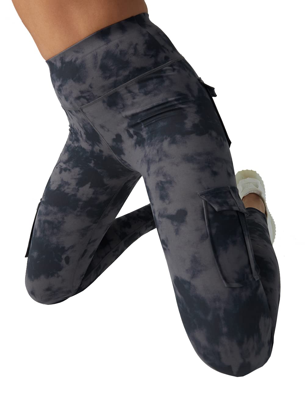 JEGGE High Waist Yoga Pants with 4 Pockets - Tummy Control Workout Running Leggings, 4-Way Stretch Cargo Pocket Activewear for Women | Perfect for Yoga, Gym, Running & Everyday Wear