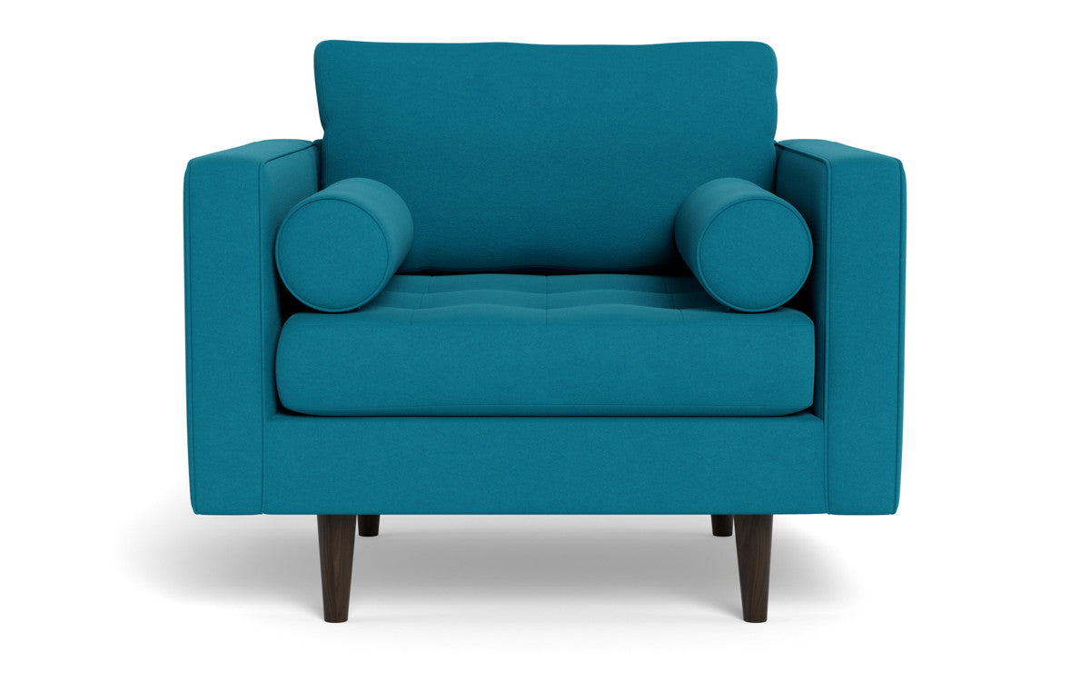 Stylish Ladybird 42 Arm Chair - Modern Accent Chair for Living Room, Bedroom & Office - Comfortable Upholstered Lounge Chair with Wooden Legs - Perfect for Reading Nook, Cozy Corner or Home Decor
