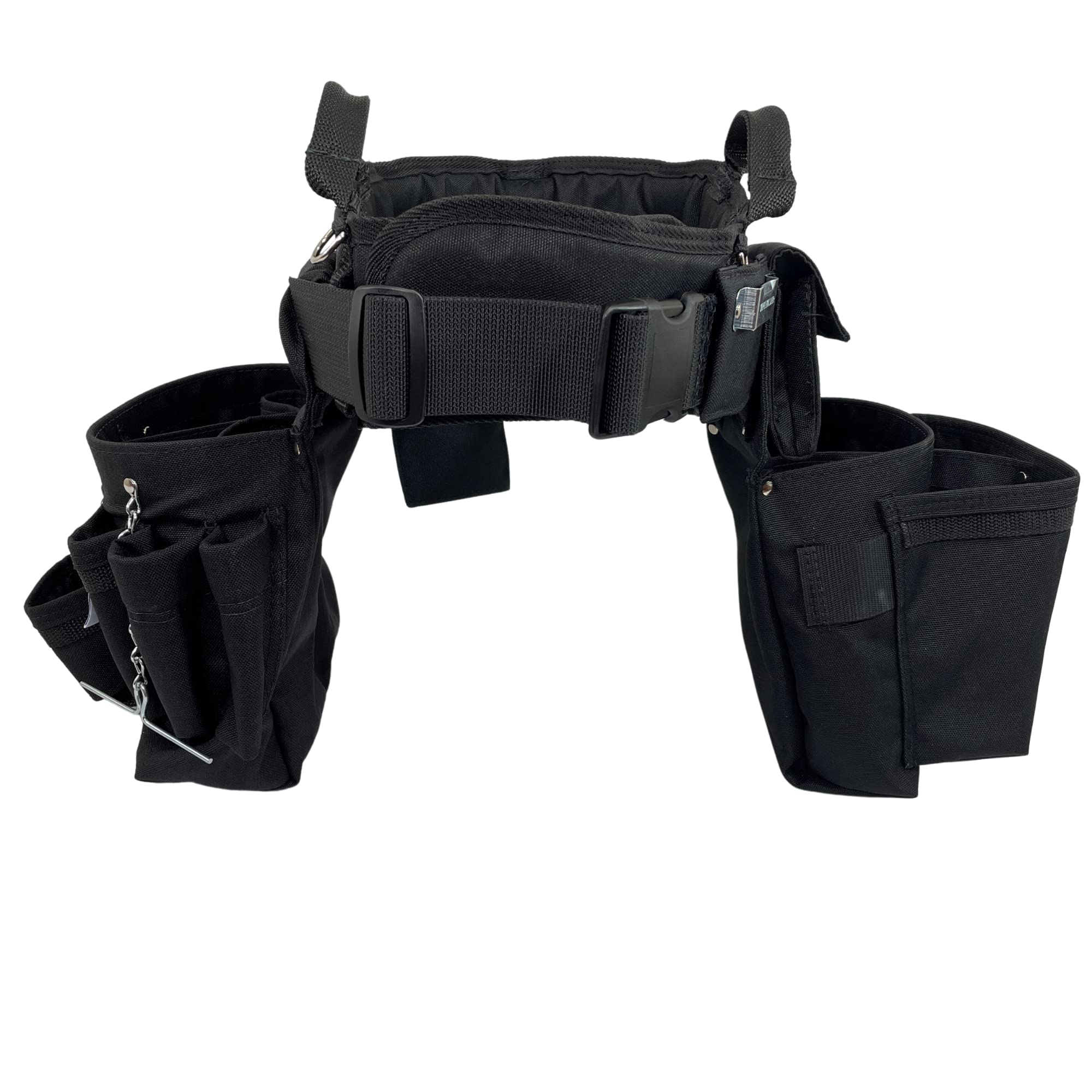 BOULDER BAG Ultimate Electrician's MAX Combo Tool Belt with Comfort Back Support - Heavy Duty Quick Release Buckle, Black (3X-Large 49-56 Inch Waist) - Made in USA - Perfect for Electricians, Contractors & Construction Workers