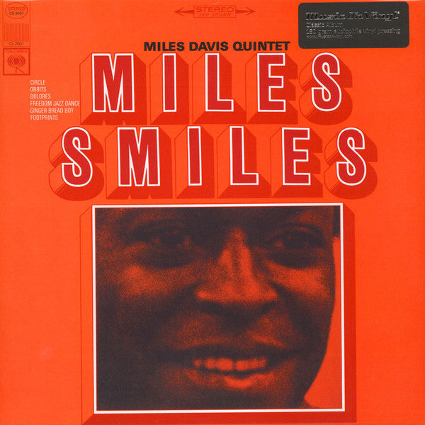 Miles Davis Quintet - Miles Smiles LP Vinyl Record Album 180 Gram Reissue Mint Condition | Jazz Music Collectors, Audiophile Listening, Vintage Vinyl Gifts