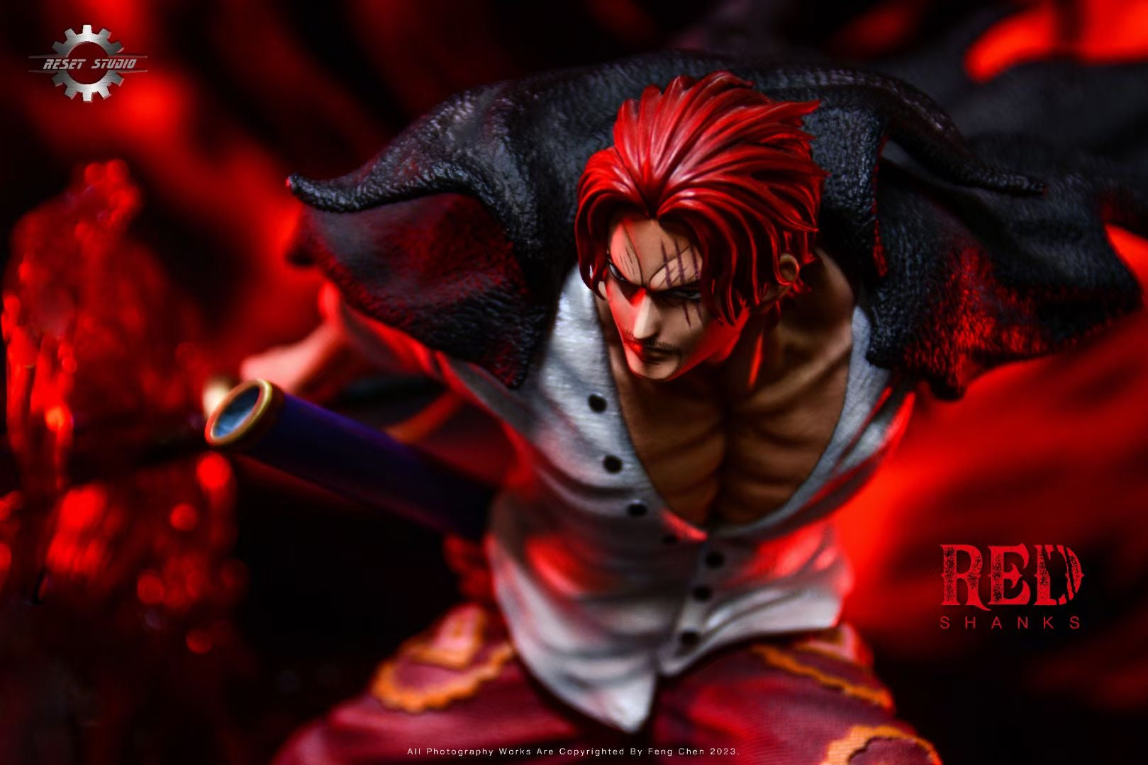 Reset Studio Red Haired Shanks Anime Figure - One Piece Collectible Action Figure for Fans, Display, and Home Decoration