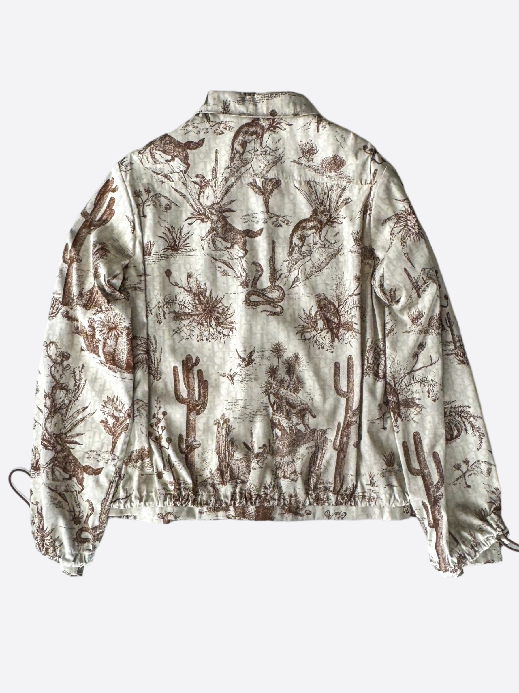 Dior Cactus Jack Brown & White Oblique Jacket - Men's Luxury Designer Jacket for Streetwear & Fashion Outfits - Perfect for Casual Wear, Parties & Special Occasions