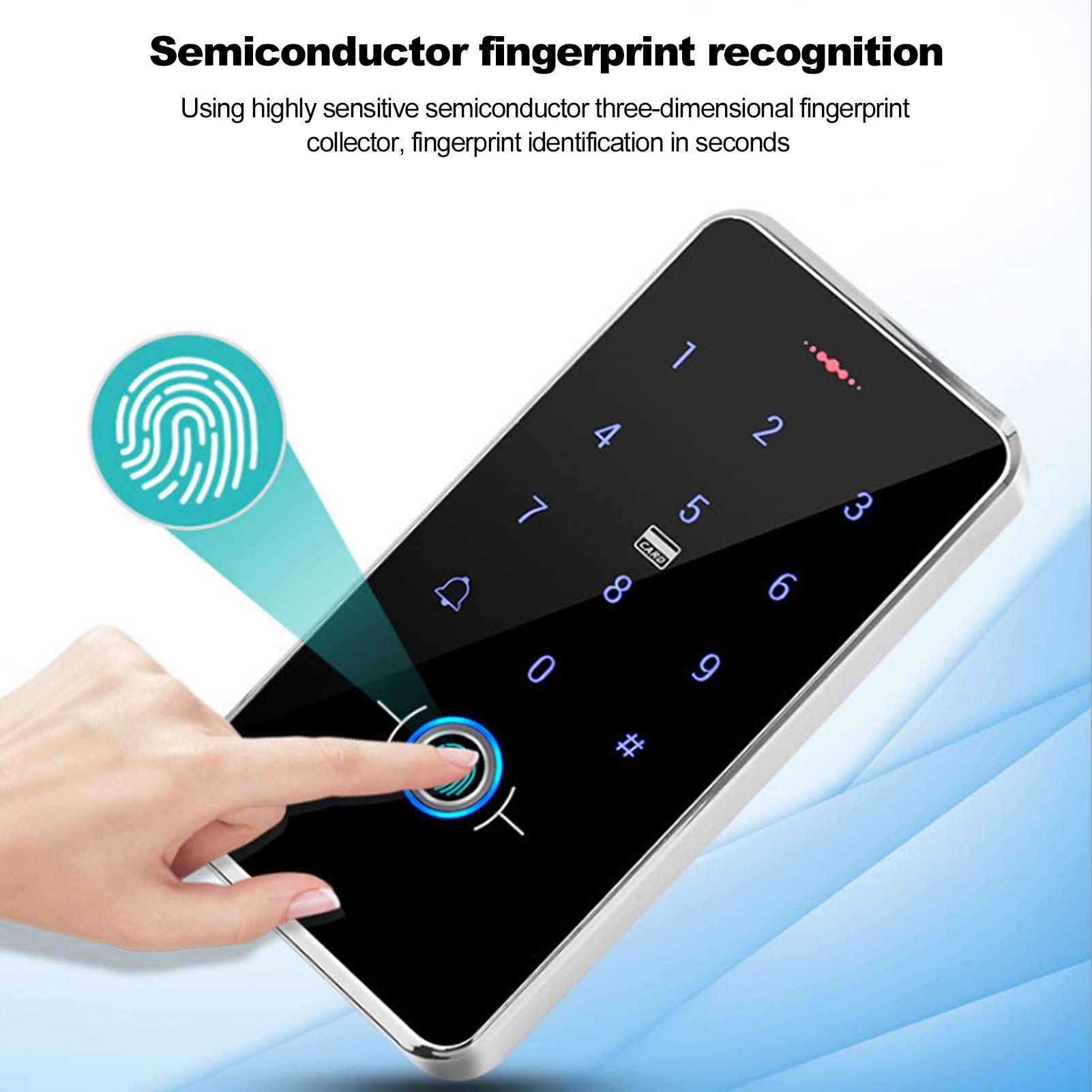Waterproof Fingerprint Access Control Keypad - IP66 Rated Electronic Door Lock Opener with Remote Control for Home Security, Office Entry & Gated Communities (Ideal for Front Doors, Apartment Buildings & Commercial Gates)