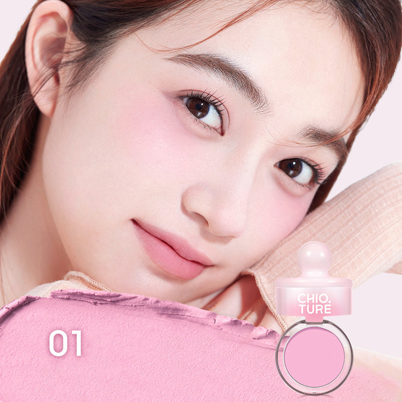 CHIOTURE Air Tight Seal Jar Blush Mud - Natural Clay Facial Mask for Glowing Skin | Perfect for Spa Night & Self-Care Routine