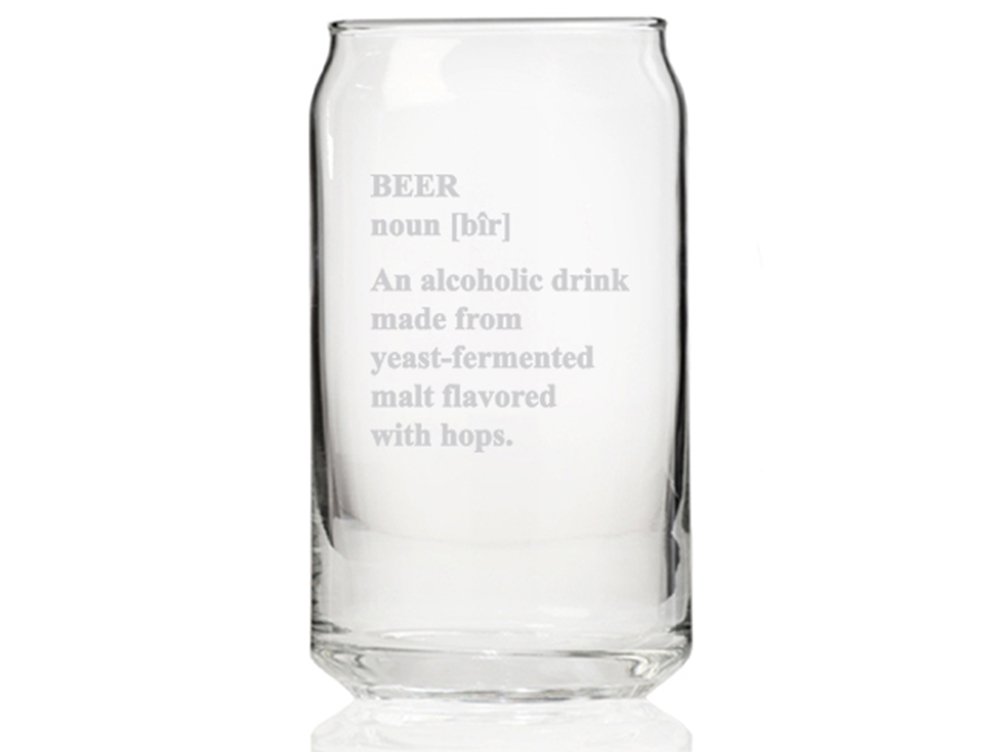 Beer Definition Can Glass - 16oz Insulated Stainless Steel Pint with Lid - Perfect for Home Brews, Parties & Outdoor Drinking