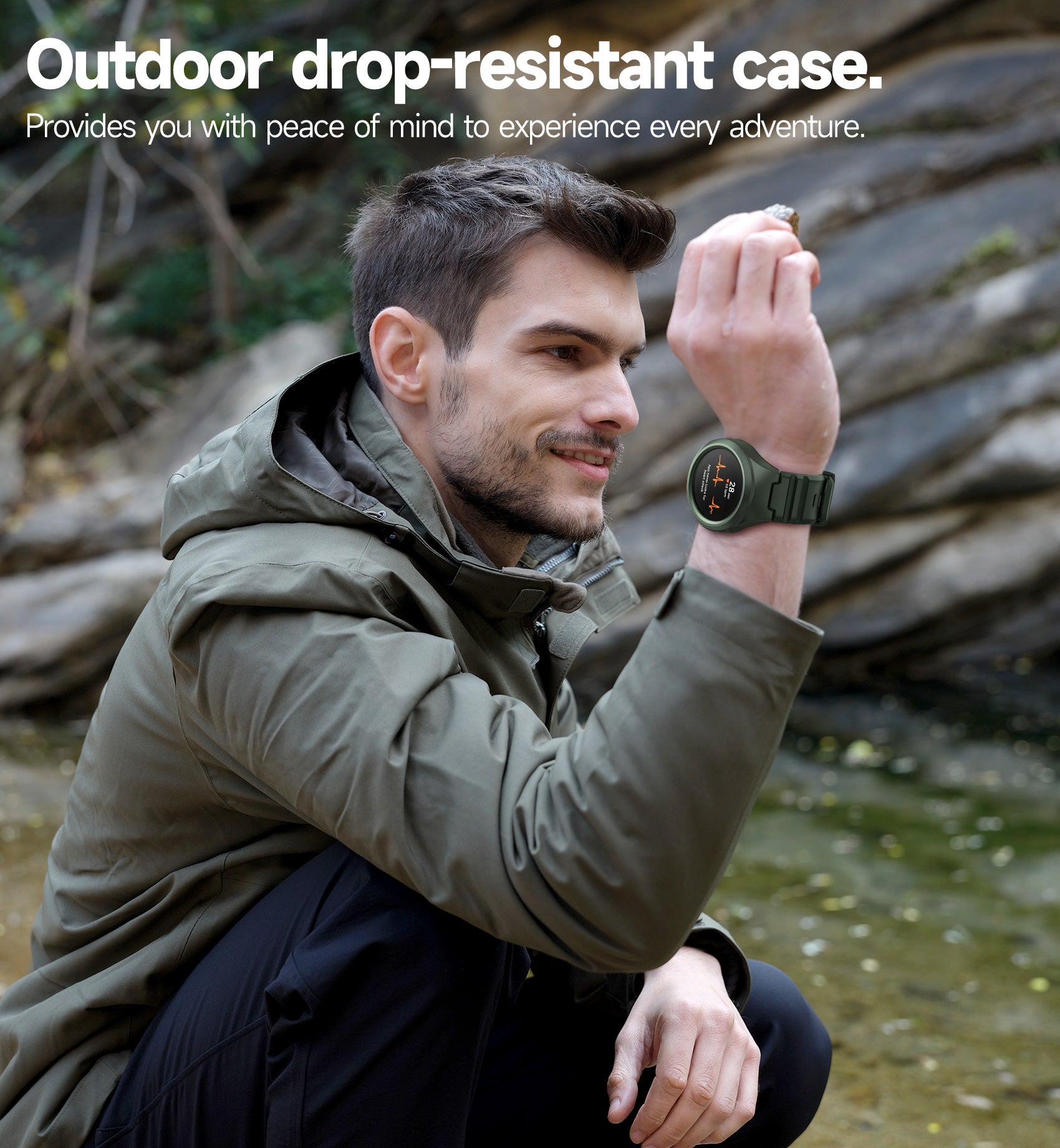 Durable Samsung Galaxy Watch5/Watch4 Case [44mm] - Shockproof Full Body Bumper Cover with Raised Bezel for Active Lifestyle | Perfect for Outdoor Sports, Workouts & Daily Protection
