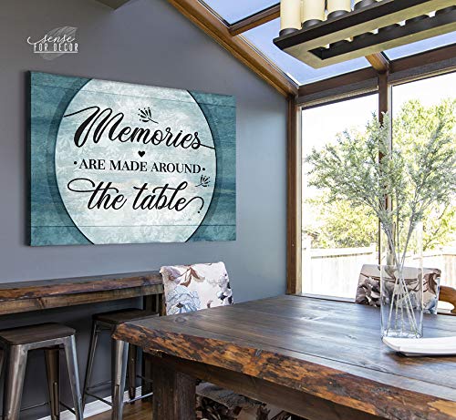 Modern Framed Wall Art for Kitchen & Dining Room - Teal Home Decor Sign | Perfect for Farmhouse, Rustic & Contemporary Interior Design Styles