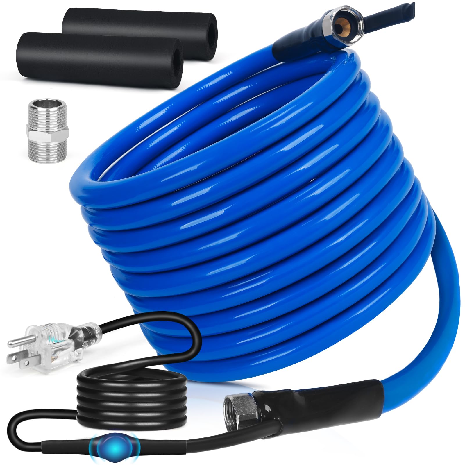 100FT Heated Water Hose for RV - Lead & BPA Free, Thermostat Controlled Drinking Water Hose, 1/2