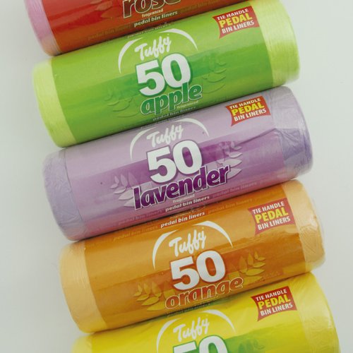250 Scented Trash Bags for Kitchen & Bathroom - Fragrant Pedal Bin Liners, Odor Control Garbage Bags for Home & Office Use