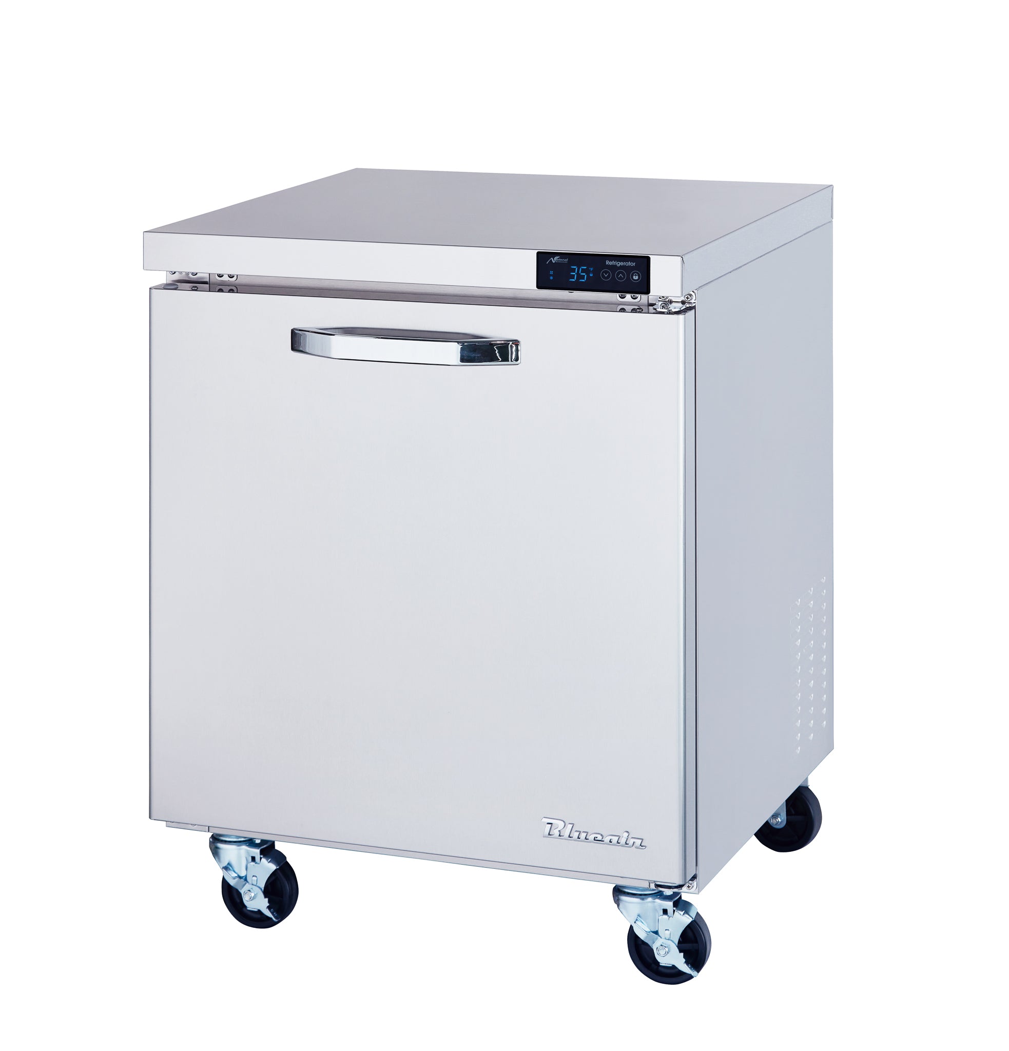 Blue Air BLUR28 HC 1-Door All Stainless Steel Undercounter Refrigerator - 28 Inch Wide, 7 Cubic Feet Capacity, R290 Refrigerant - Perfect for Bars, Restaurants, and Commercial Kitchens