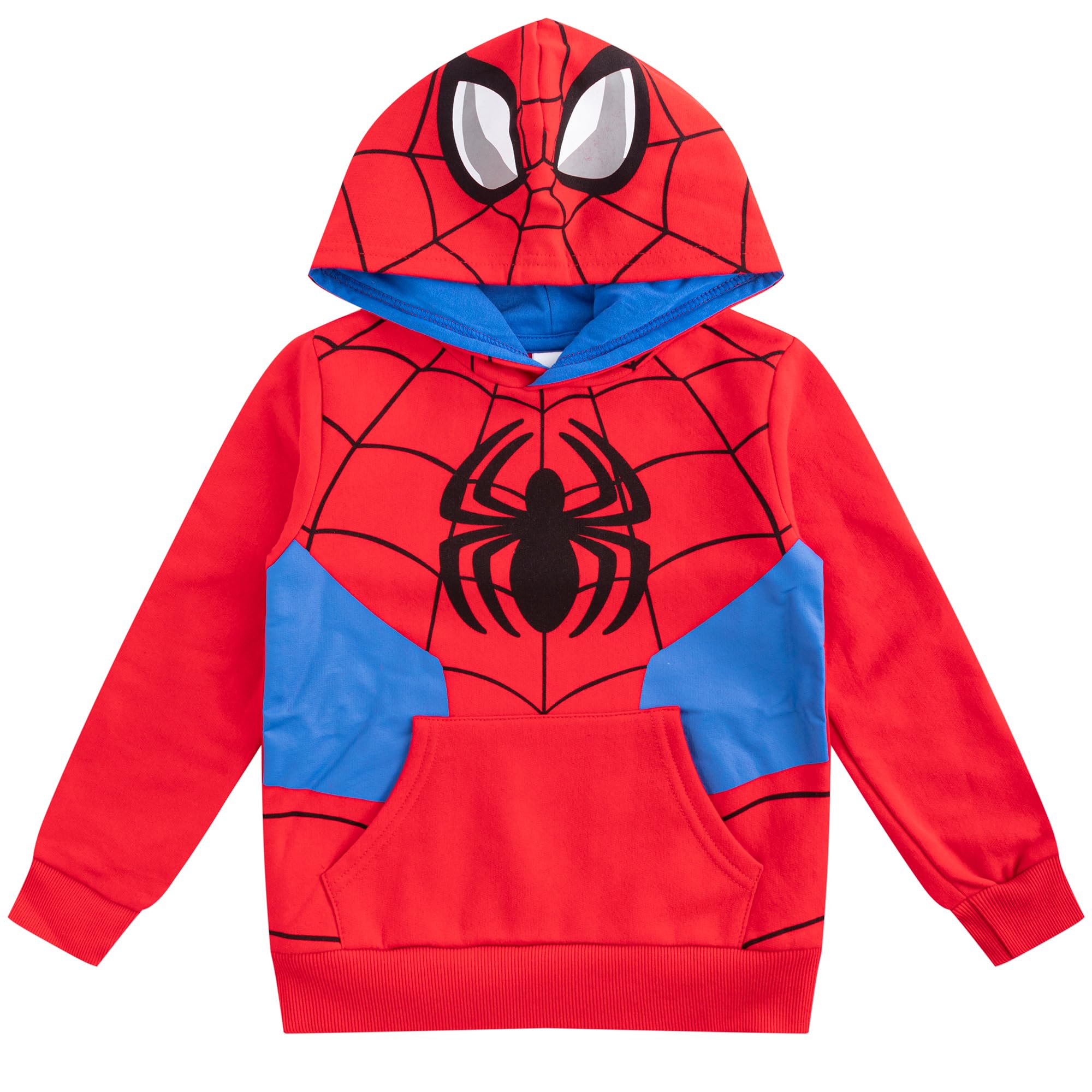 Marvel Spider-Man Boys Hoodie for Toddlers & Kids - Soft Cotton Pullover with Graphic Print - Perfect for Playdates, Halloween & Everyday Wear