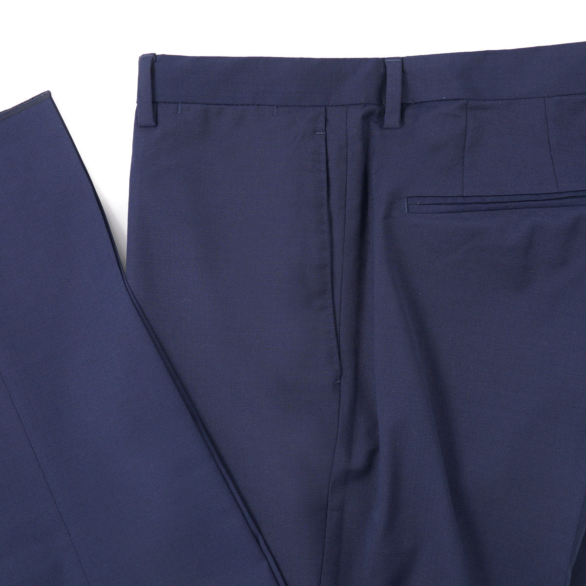 Boglioli Men's Trim Fit Stretch Wool Dress Pants - Comfortable Business Casual & Office Trousers for Professional Wear
