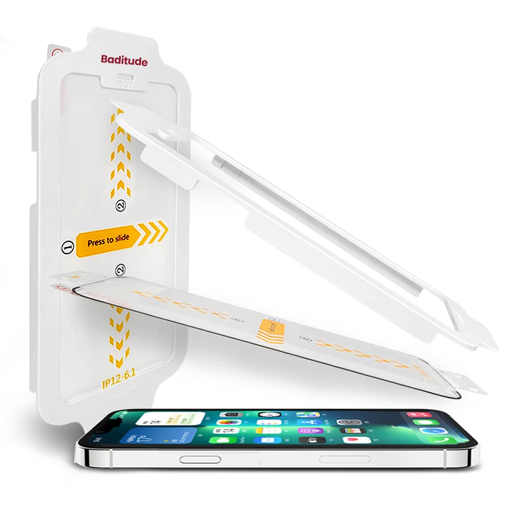 Premium Tempered Glass Screen Protector for iPhone 12 Pro & iPhone 12 (2020) - 2 Pack with Easy Installation Alignment Tool | HD Clear, Anti-Scratch, Bubble-Free Protection for Daily Use, Work & Travel