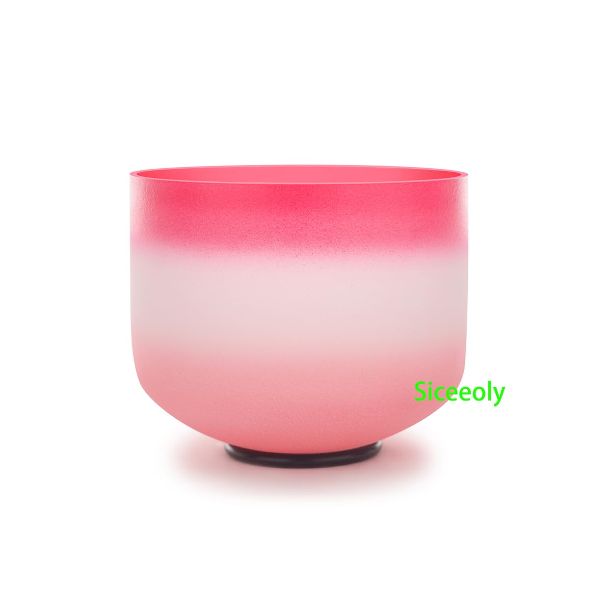 8 Inch F Note 432Hz Pink Singing Bowl - Frosted Quartz Crystal for Heart Chakra Meditation, Sound Healing Therapy with Suede Striker & Durable Carrying Case - Perfect for Yoga, Reiki, Stress Relief & Spiritual Practices