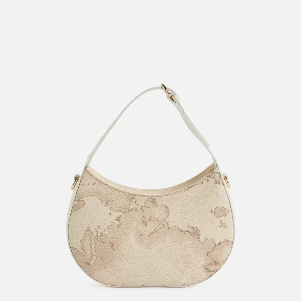 Alviero Martini 1a Classe Mini Half Moon Crossbody Bag in Sand Safari Geo Rafia - Stylish Woven Raffia Purse for Women | Perfect for Beach Vacations, Summer Outings & Casual Day Trips