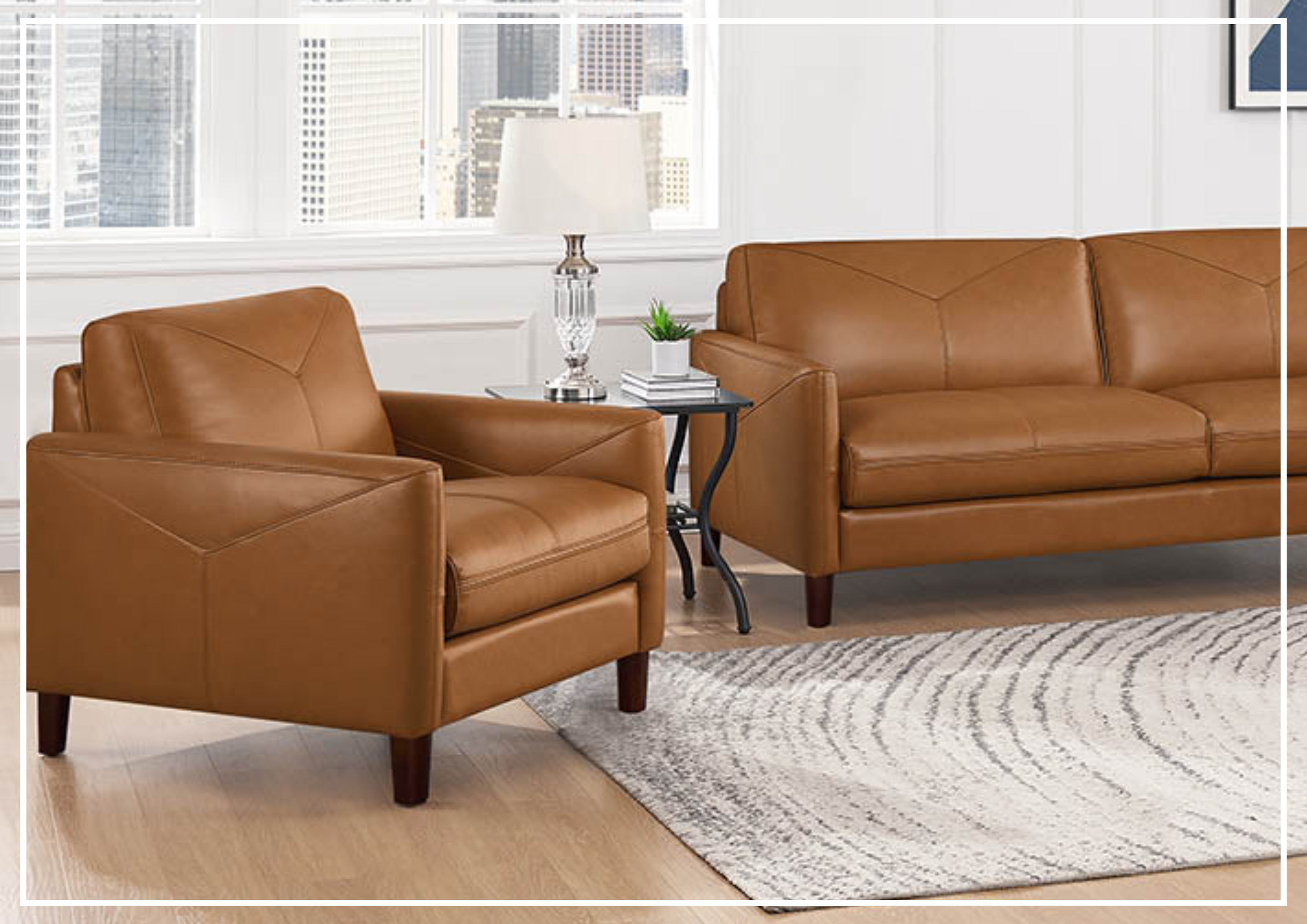 Hydeline Yorkdale Genuine Leather Armchair - Ergonomic Office Chair for Home & Office Comfort - Perfect for Workstations, Study Rooms & Executive Suites