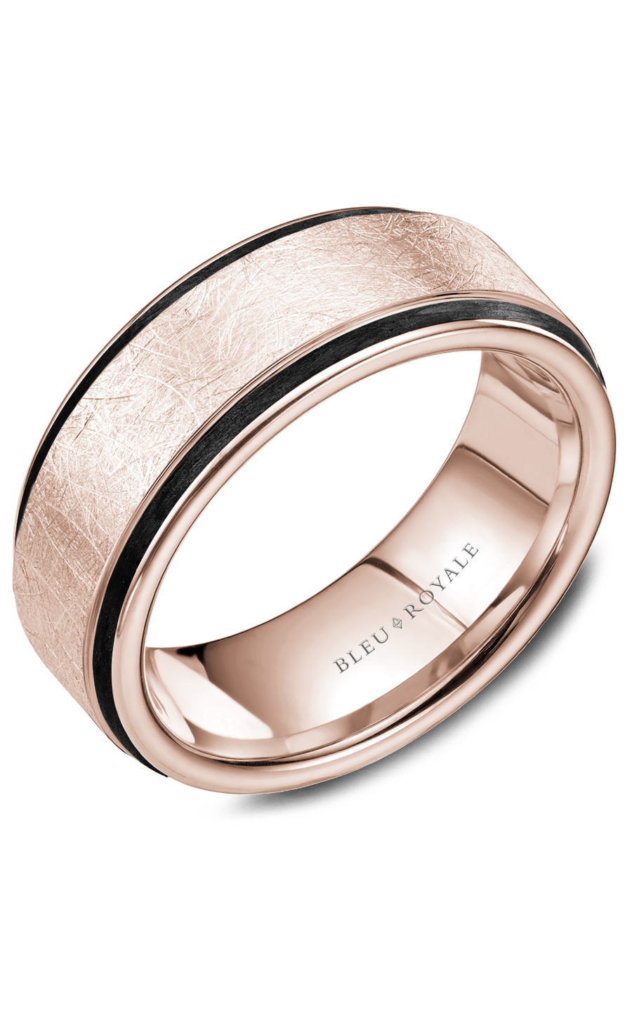 Bleu Royale Men's Wedding Band RYL 048R85 - 14K Gold Plated Tungsten Ring for Grooms, Engagements & Anniversaries - Perfect for Formal Events, Vow Renewals & Special Occasions