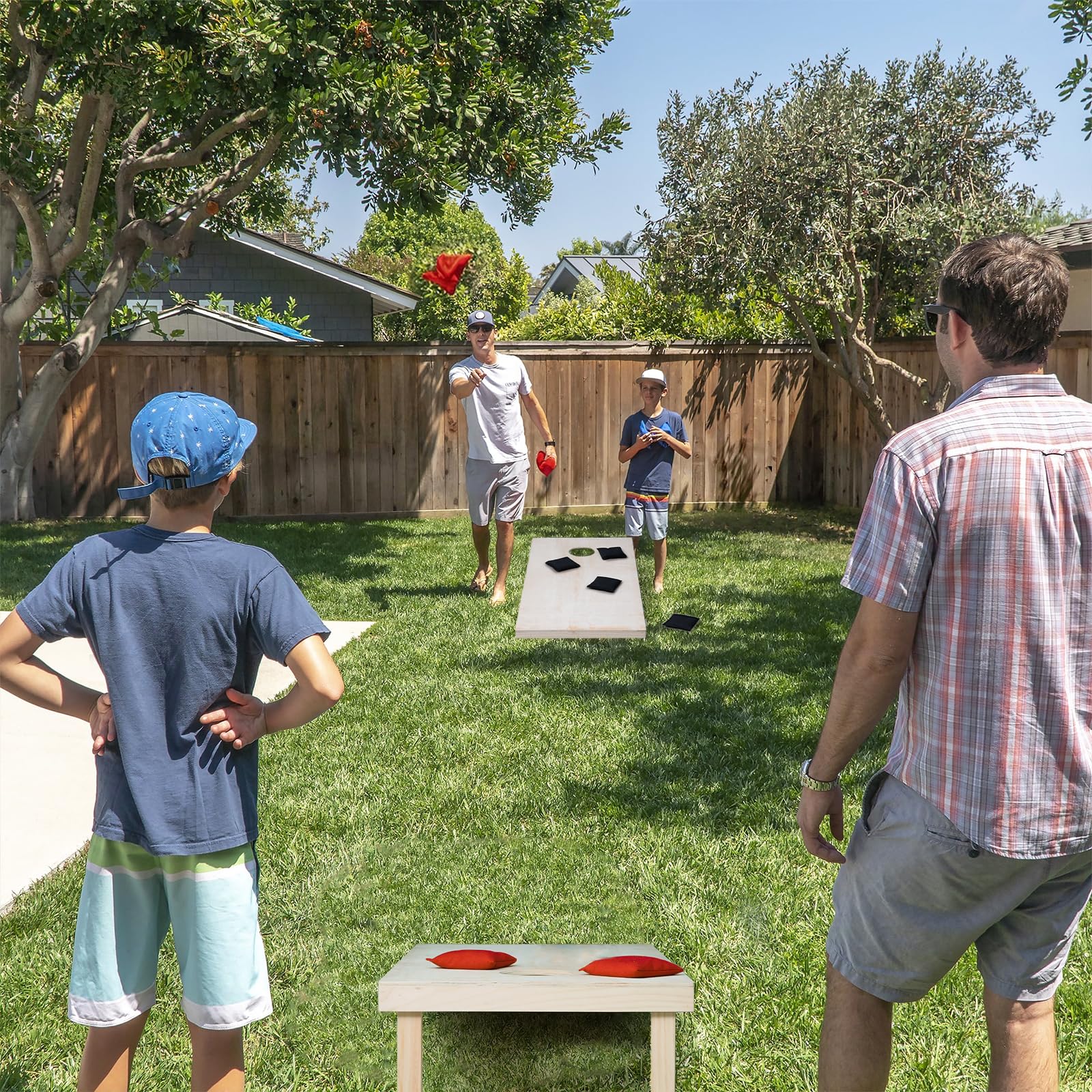 JMEXSUSS 8-Pack Weather Resistant Regulation Cornhole Bags Set - Professional Outdoor Bean Bags for Cornhole Game with Carry Tote | Perfect for Backyard Parties, Tailgating & Beach Games