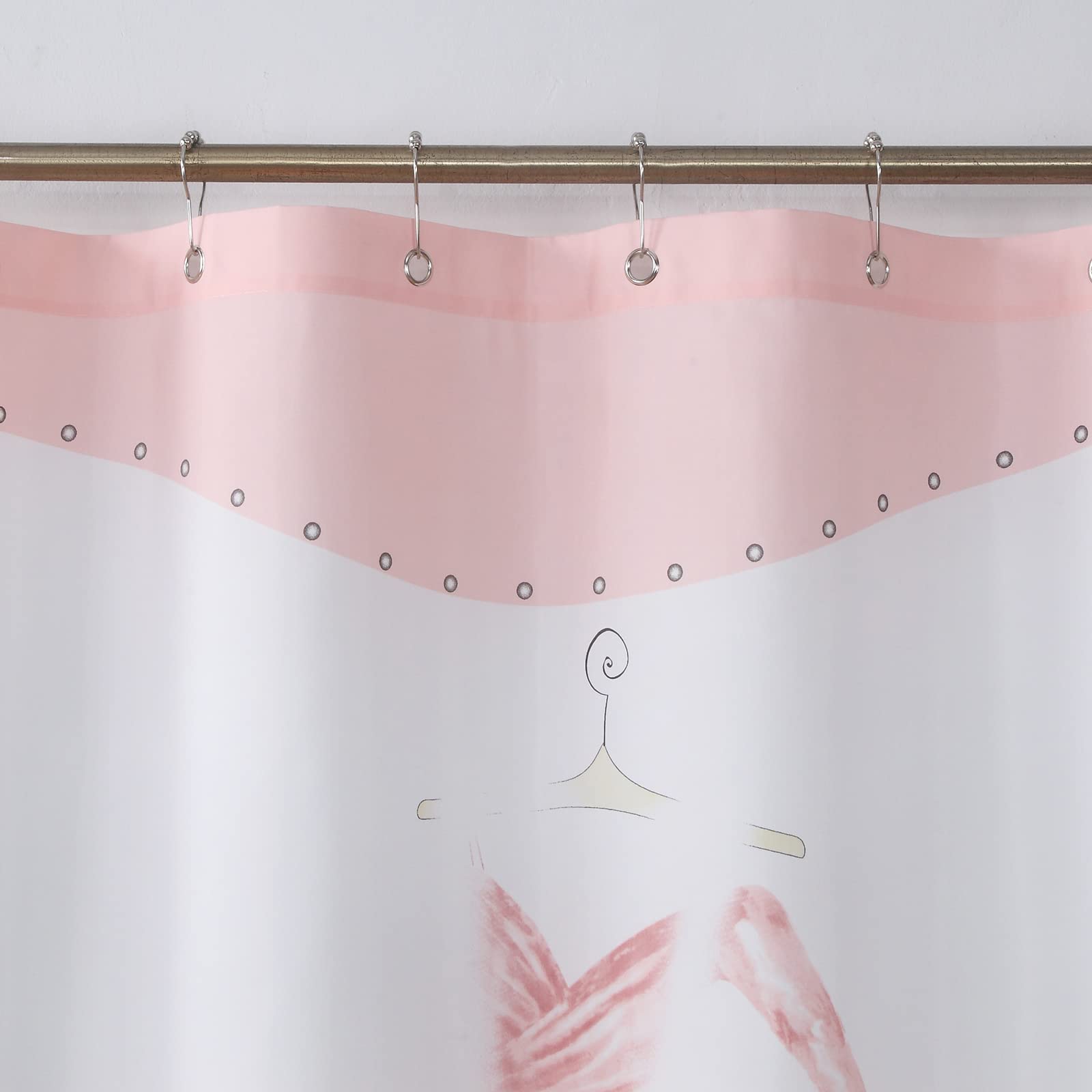 Elegant Pink Shower Curtain - Waterproof Polyester Fabric Bathroom Curtain with Stylish Print, 72x78 Inches - Perfect for Modern Bathrooms, Guest Baths & Spa-Like Showers