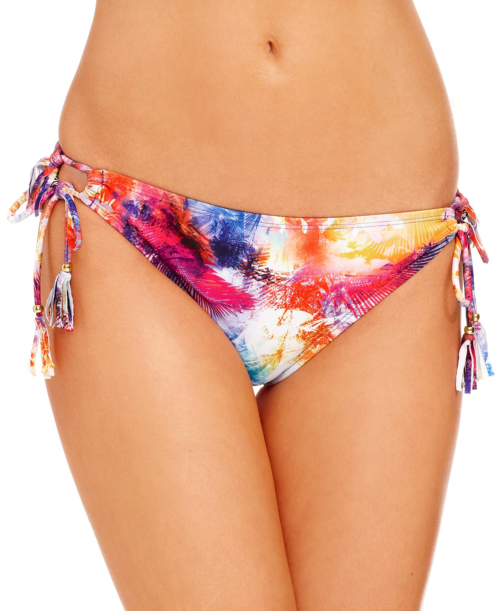 Colorful Floral Print Anya Bikini Bottom - Small Size | Women's Swimwear for Beach, Pool & Vacation | Raisins Multi-Color Design