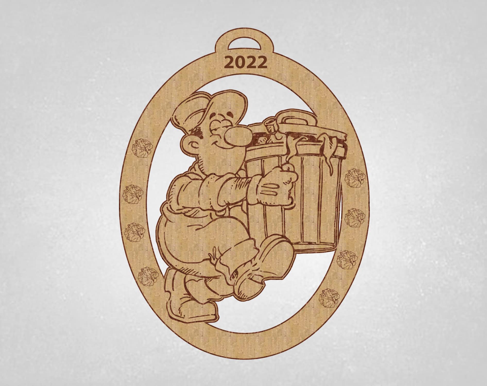 Personalized Garbage Man Ornament - Unique Christmas Gift for Sanitation Workers & Trash Collectors - Perfect for Tree Decor, Office Gifts & Appreciation Presents