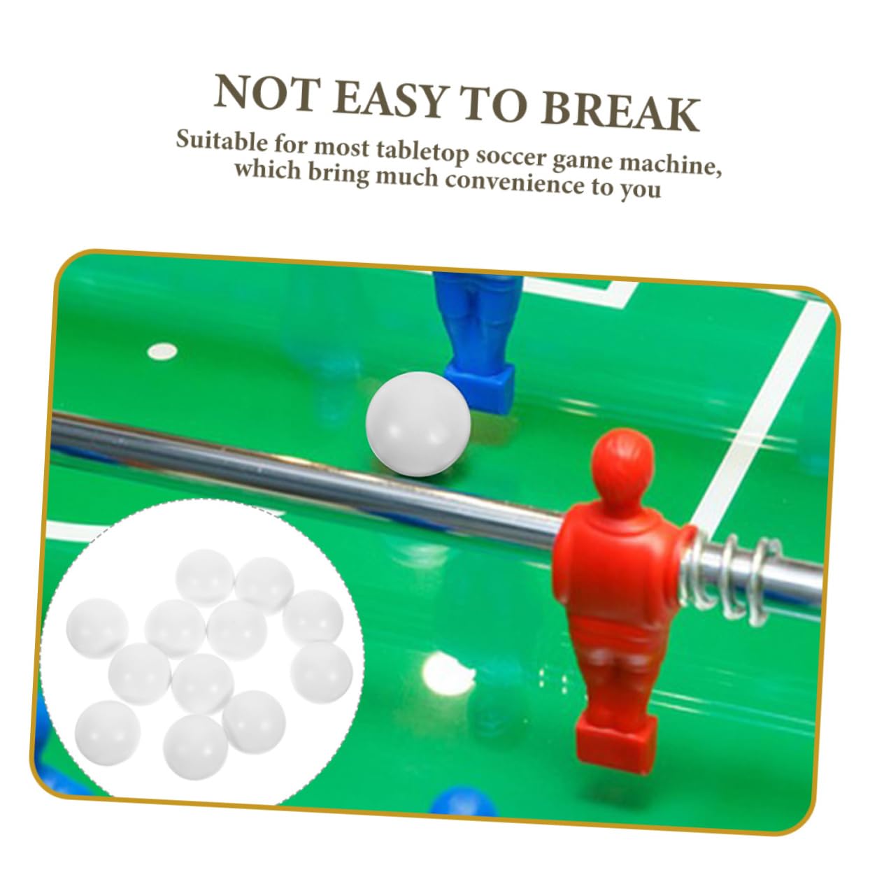 48-Piece Mini Table Football Set - Replacement Parts for Foosball Table Games with Balls - Perfect for Home, Office, and Game Room Entertainment