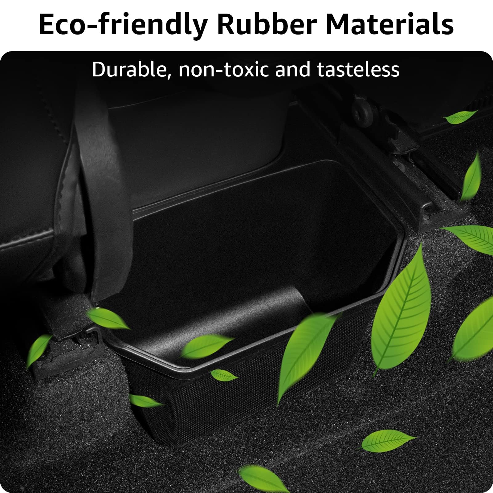 2025 Upgraded Tesla Model Y Rear Trash Can & Center Console Organizer - Hidden Design 2nd Row Seat Storage Bin with Anti-Slip TPE Lid | Perfect for Road Trips, Family Outings & Daily Commute (Fits 2020-2025 Model Y)