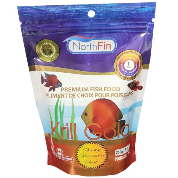 NorthFin Krill Gold Premium Fish Food - High Protein & Omega-3 Rich Tropical & Marine Fish Flakes - Perfect for Aquarium, Pond & Saltwater Fish Nutrition