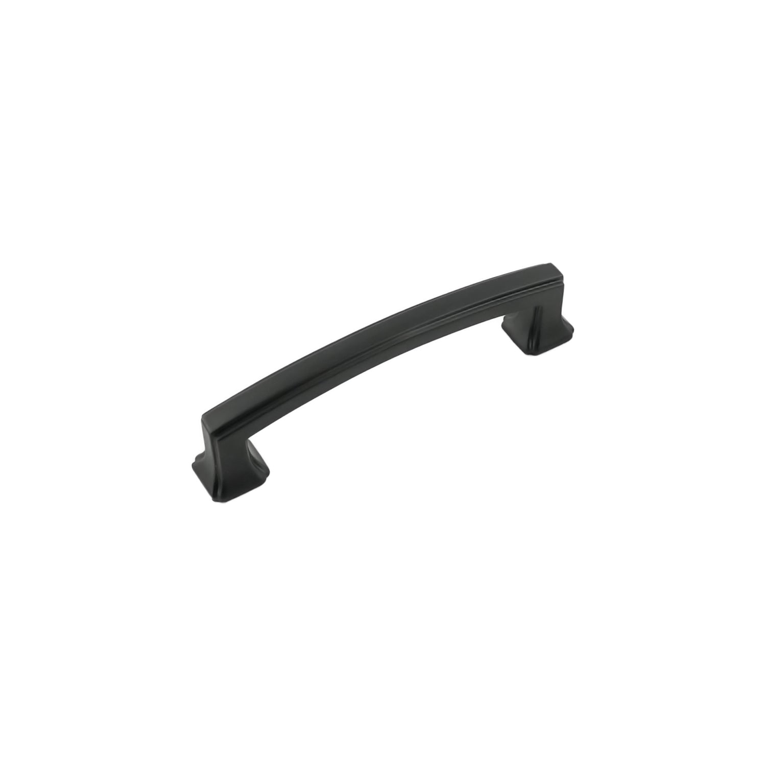 3 3/4 Inch (96mm) Matte Black Cabinet Pulls - Bridges Design Cabinet Handles for Kitchen, Bathroom & Furniture - Durable Hardware for Drawers & Cabinets