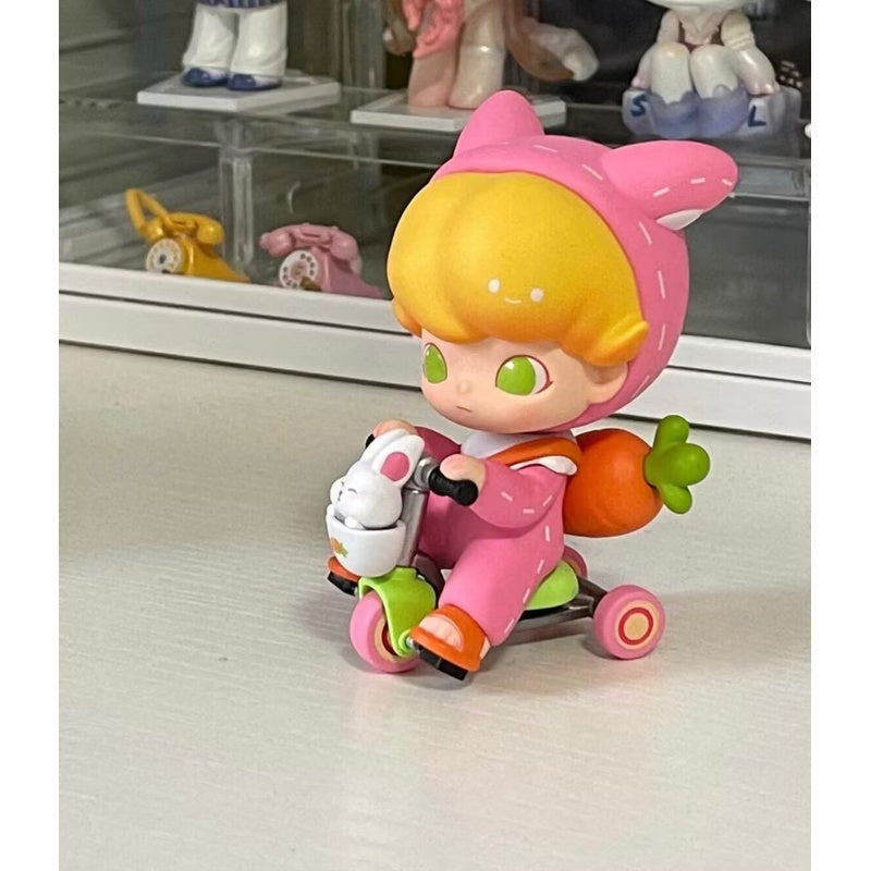 DIMOO Pets Vacation Series Rabbit Tricycle - Cute Collectible Toy for Kids & Adults - Perfect for Display, Gifts, and Playtime Fun