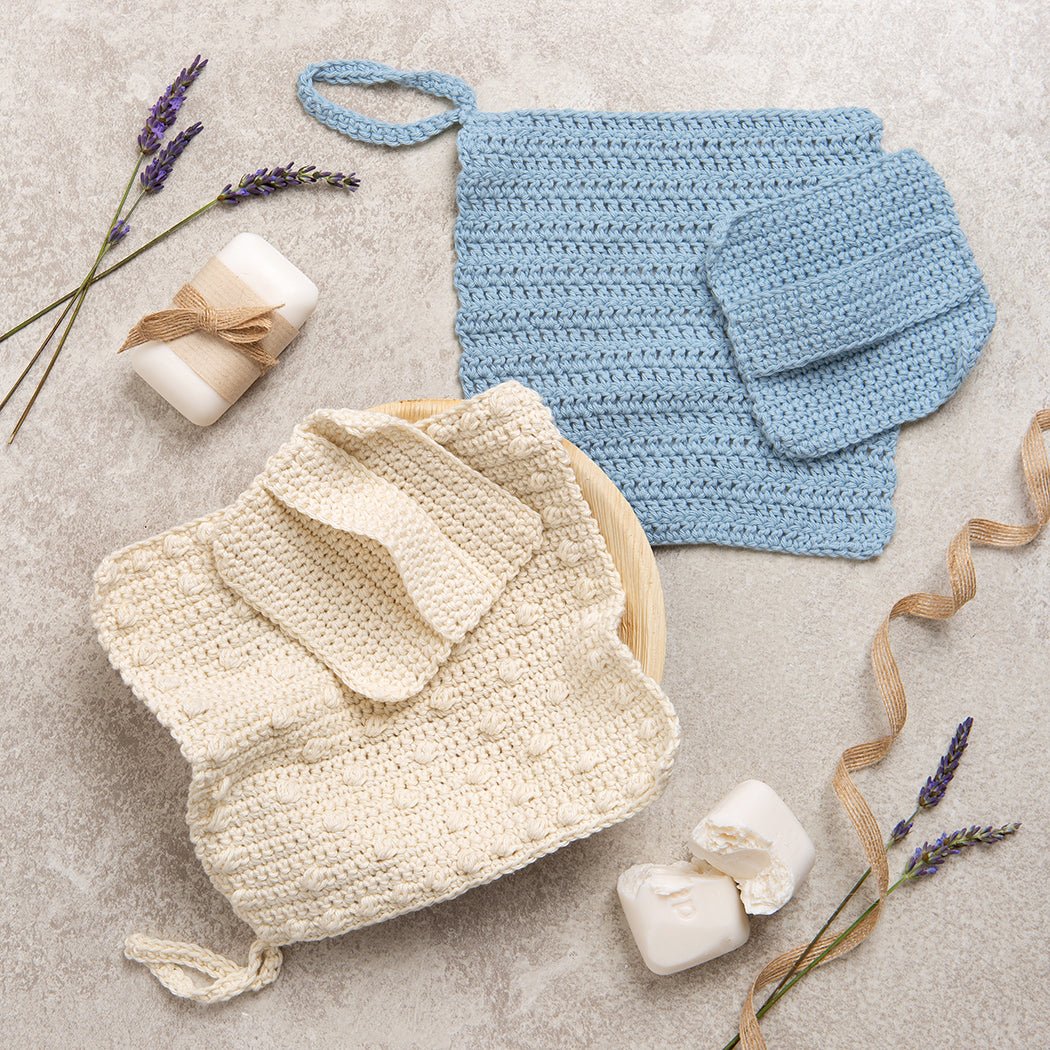 Crochet Kit for Face Cloth & Exfoliating Scrub Pad - DIY Handmade Skincare & Bath Accessories for Gentle Cleansing & Spa Days