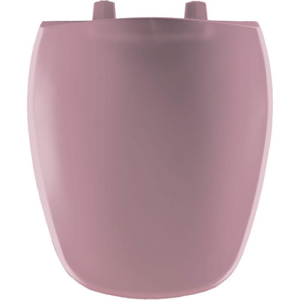 Bemis Round Closed Front Toilet Seat in Dusty Rose - Soft Close Hinges, Durable Plastic - Perfect for Bathroom Upgrade & Home Renovation