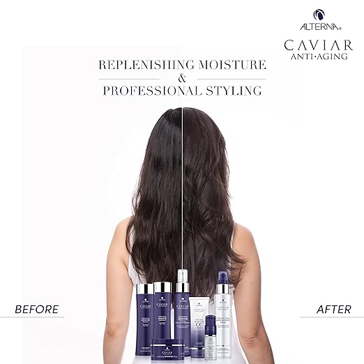 Alterna Caviar Anti-Aging Rapid Blowout Balm 5.0 oz - Smooth & Shine Hair Treatment for Frizz Control & Heat Protection - Perfect for Salon-Quality Blowouts at Home