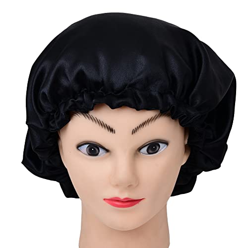 WAHHSON Extra Large Silk Satin Bonnet for Women - Adjustable Double Layer Sleeping Cap for Natural Hair & Long Braids | Night Hair Protection for Curly, Afro, Wavy Hair - Perfect for Bedtime & Travel