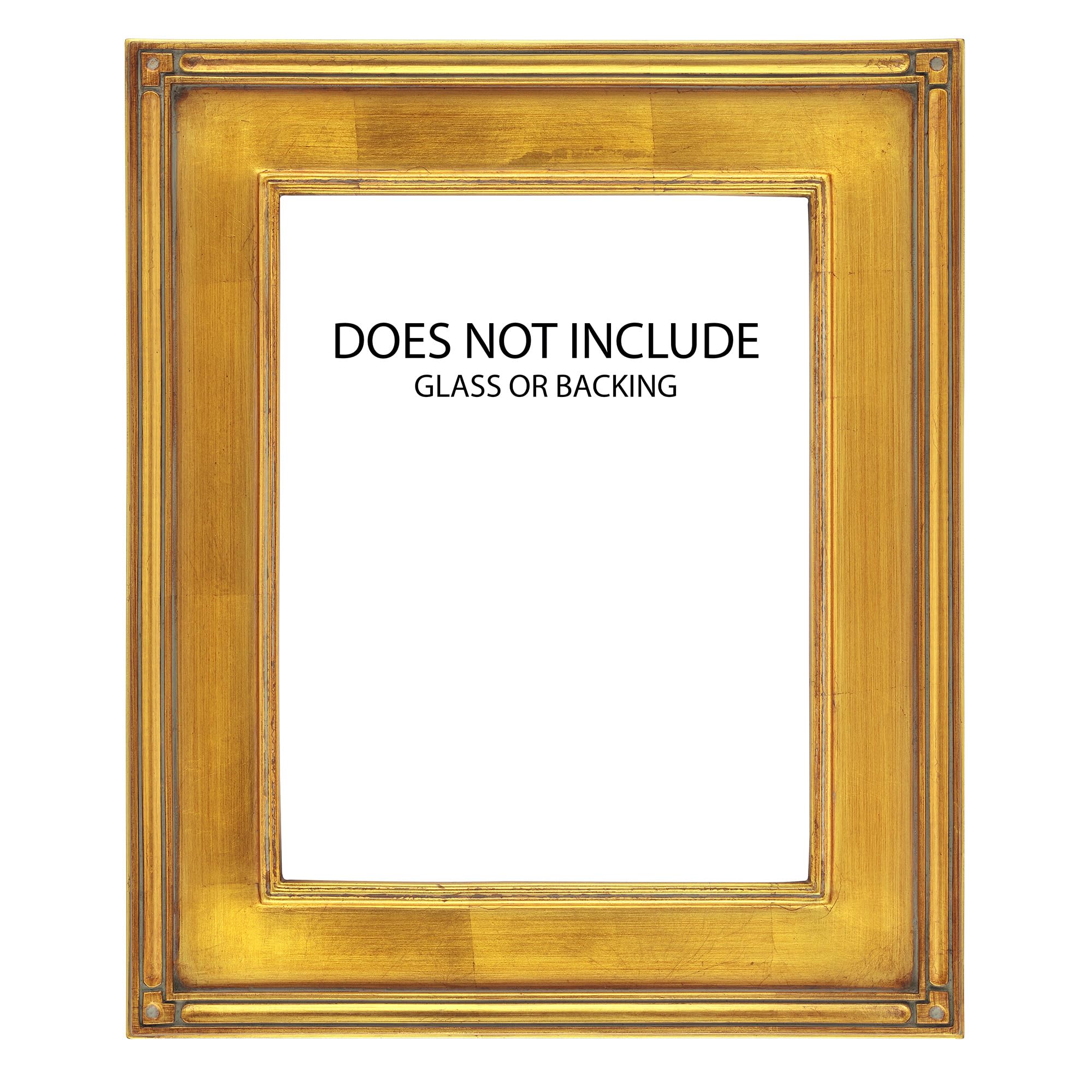Creative Mark Plein Air Museum Collection De Stijl Open Back Art Frame - 18x24 Inch (6 Pack Gold) - Art Deco Wood Composition Hand-Leafed Museum Quality Closed Corner Frame for Paintings & Photos | Perfect for Home Decor, Gallery Displays & Art Exhibitions