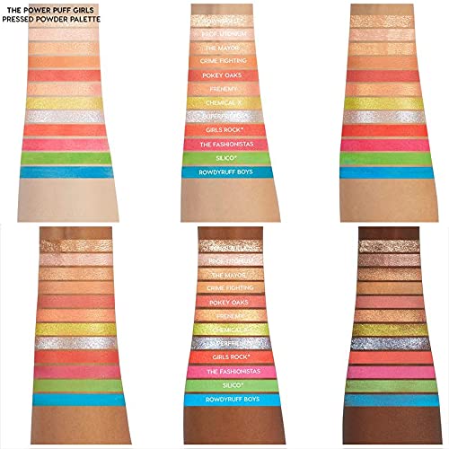Colourpop Powerpuff Girls Pressed Shadow Palette - 12 Full-Size Eyeshadows | Vibrant Pressed Powder Makeup | Perfect for Cosplay, Halloween & Everyday Glam Looks